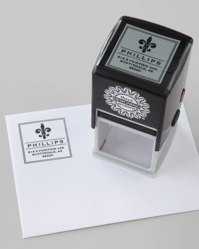 Fleur de Lis Address Stamp